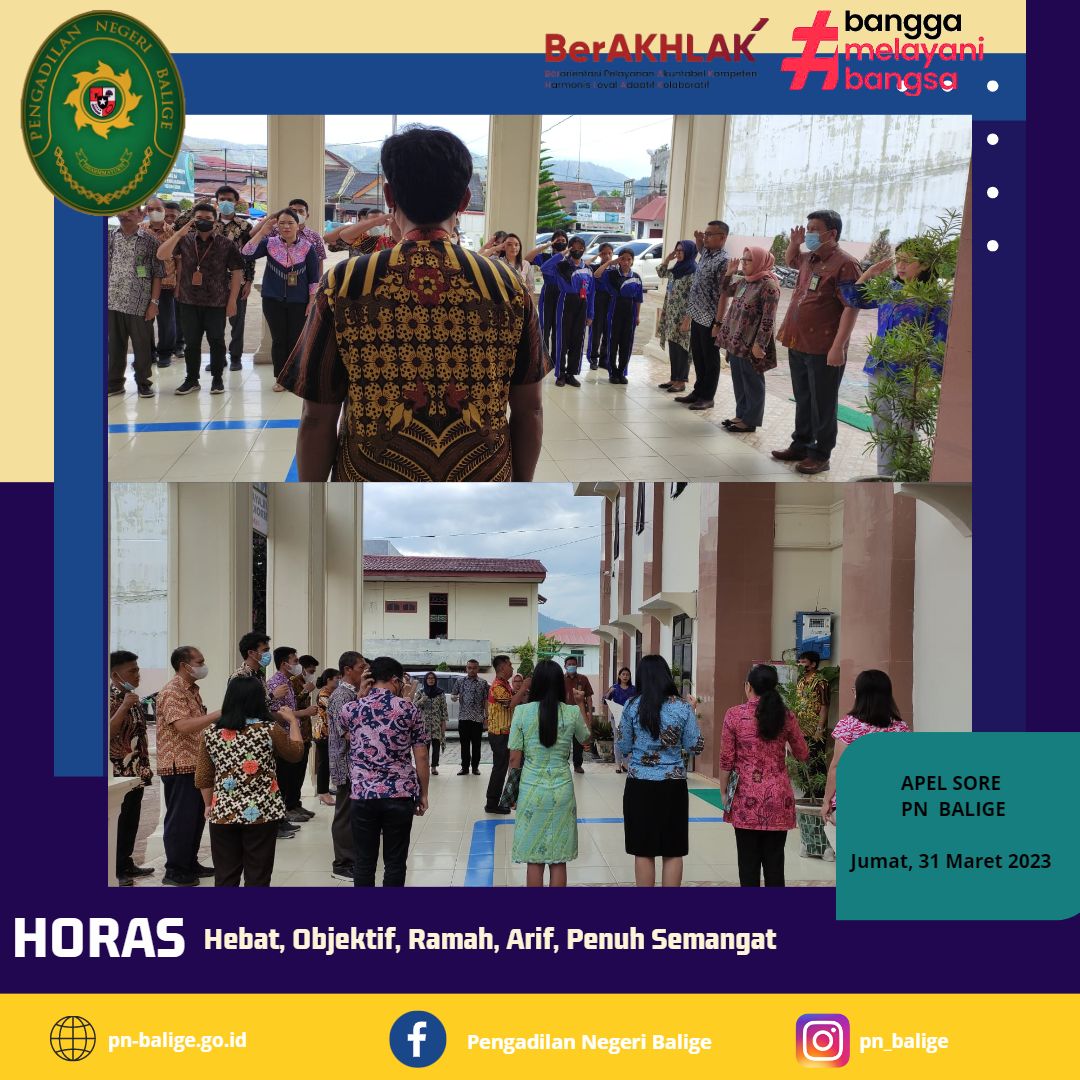 Apel Sore PN Balige Pada Hari Jumat 31  Maret 2023